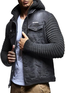 Custom Design Men's <b>Denim</b> Stand Collar <b>Jacket</b> Breathable Casual Outdoor Clothing for Winter - Product Image 2