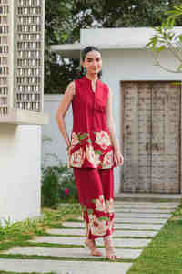 Venta al por mayor Ladies Casual Co Ord Set Excelente Calidad Heavy Modal Impreso por encima de la rodilla Último diseño - Product Image 3