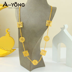 Collana Classica Moderna per Donne Europa e America Placcata in Oro 18k Elegante Collana Lunga per Matrimoni e Feste - Product Image 3