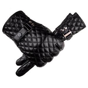 Nouveauté 2026 : Gants en cuir noir vintage à doigts complets, chauds, écologiques, séchage rapide, légers, résistants au froid, compatibles tactile - Product Image 2
