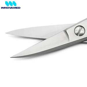 Professional Podiatry Scissor Stainless Steel Pedicure Toenail Scissors <b>Precision</b> Serrated Straight Blades Non Slip Grip Durable - Product Image 2