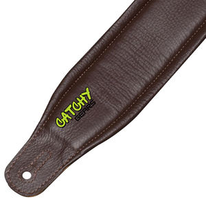 Correa de guitarra de cuero Vintage con diseño bordado - Product Image 6