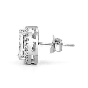 Pendientes Clásicos y Modernos Zarkan, Diseño Ice Pop en Plata con Diamante Corte Princesa y Latón Chapado en Oro, para Fiesta o Regalo - Product Image 4