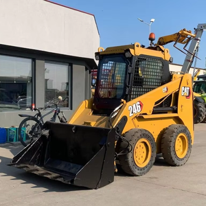รถตักล้อยางขนาดเล็ก CAT 246D มือสอง พร้อมเกียร์ มอเตอร์ ปั๊ม และเครื่องยนต์ - ใช้งานมาแล้ว 20-30 พันชั่วโมง น้ำหนัก 3393 กก. นำเข้าจากฝรั่งเศส ผ่านการทดสอบและรับรองแล้ว - Product Image 1