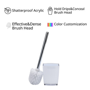 [Holar] Taiwan Made Brosse de lavabo blanche rectangulaire anti-éclaboussures pour le nettoyage des toilettes de la salle de bain - Product Image 3