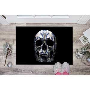Tapis à motif crâne orné, Tapis de luxe, Tapis imprimé, Tapis fin non tissé - Product Image 4