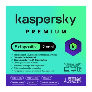 KASPERSKY PREMIUM 2025 PC / MAC / ANDROID / IOS - 2 ANNI - 5 DISPOSITIVI - Product Image 1