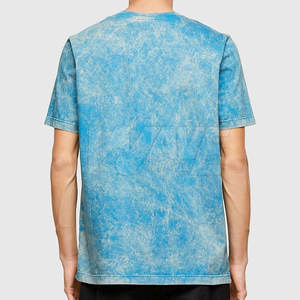 T-shirt à manches courtes délavé à l'acide pour hommes sur mesure 100% coton vêtements d'été de haute qualité dans des couleurs personnalisées - Product Image 2