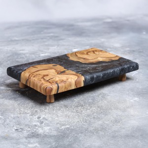 Tabla de Cortar Moderna de Resina Negra y Madera para Cocina y Mesa, Diseño Elegante, Venta al por Mayor desde India - Product Image 5