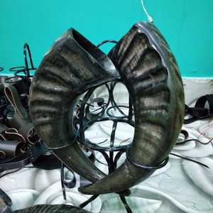 ชุดตกแต่งรูปเขาควายหรูหรารูปปั้นเขาขัดเงาสำหรับการตกแต่งภายในบ้าน - Product Image 3