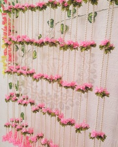 Guirnalda de perlas rosas, decoración de bodas indias, decoración de festivales y fiestas, guirnalda decorativa, decoración de rosas - Product Image 4