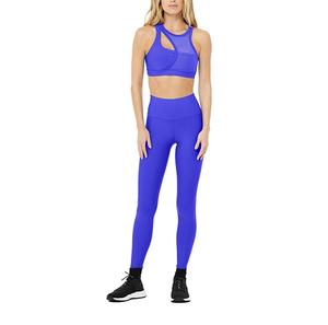 Conjunto de Yoga de cintura alta de 2 piezas activas para mujer, mallas de punto de gasa de Spandex/nailon a juego sin costuras, uso en gimnasio, transpirables - Product Image 1