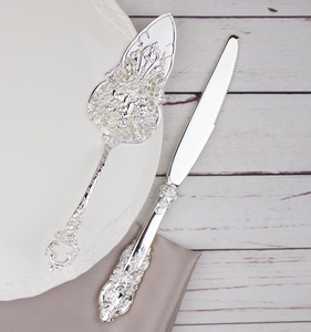 Hot Sale Vintage luxury Silver <b>Cake</b> <b>Cutter</b> Slicer Knife and <b>Cake</b> Server Set for <b>Wedding</b> in Affordable Price - Product Image 2