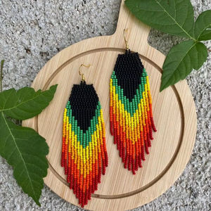 Offre Spéciale bohème élégant long gland boucles d'oreilles pour dames à la mode coloré goutte oreille bijoux à la main - Product Image 3