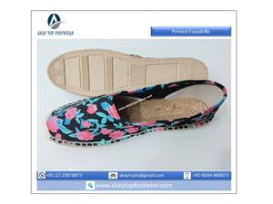 Alpargatas planas con diseño de estampado de flores únicas de alta calidad, cierre antideslizante, característica antideslizante, tendencia de moda, pedido mínimo bajo - Product Image 5