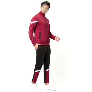 Conjuntos de chándal de poliéster de longitud completa de ajuste regular transpirable, ropa exterior de entrenamiento para hombres de tiro medio con cuello simulado, chándal de último estilo - Product Image 2