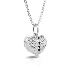 Collier personnalisé Jeulia en argent sterling avec ailes d'ange ouvrables et cœur pour photo, serti de pierres, cadeau d'anniversaire - Product Image 5