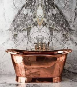 Baignoire en cuivre de luxe pour projets de salle de bain haut de gamme offrant un look et des performances haut de gamme - Product Image 5