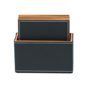 Sous-verre en cuir de conception Unique pour accessoires de Table, taille personnalisée et forme ronde, sous-verre de tasse d'eau en cuir à faible coût - Product Image 2