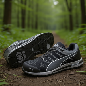 Chaussures de sécurité ESD pour hommes, taille 41, noir/gris, tige en tricot à profil bas, S1PS HRO SR - Product Image 3