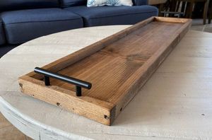 PREFER FARMOUSE plateau de service rond en bois d'acacia pour la cuisine, la maison ou l'hôtel Vaisselle de style classique pour la fête ou la nourriture Ser - Product Image 6