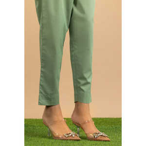 Leggings Casuales de Cambray Verde Teñido para Mujer, Talla Mediana XL, Transpirables, Antiarrugas, Tejido Oxford 100% Algodón, Color Otoño - Product Image 2