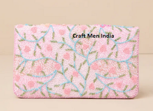 Sac à main portable de mode brodé coloré, sac à main floral en perles, sac à main de créateur, sac à main de soirée élégant pour mariage - Product Image 4