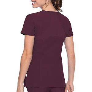 Vente en gros de nouveaux uniformes médicaux personnalisés extensibles pour infirmières et médecins, ensemble de blouses d'hôpital, vêtements d'été en coton 100% tricoté pour femmes et hommes - Product Image 3