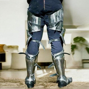 Medieval Greaves Armadura Pierna Rodillera Caballero Acero Gótico Pierna Armadura Guerrero Batalla Listo Disfraz de Halloween para hombre - Product Image 3