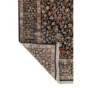 Tapis en laine et soie noué à la main Gulmarg Blue AKWS-13027, motif floral, rectangulaire, pour la maison, le salon, la chambre, le couloir - Product Image 5