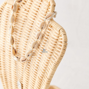 Soporte de ratán para exhibición de joyas, modelo de cuello, accesorios de exhibición, adorno de exhibición de joyería, colgante, collar, modelo, estante para el cuello, venta al por mayor - Product Image 3