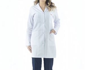Uniforme de Enfermería Azul Marino para Mujer Profesional, con Blusa Tipo Túnica de Manga Larga con Botones y Pantalones a Juego - Product Image 3