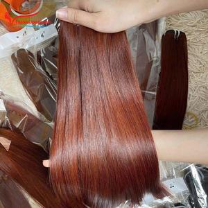 Disponible en Stock Os Droite Vietnamien Extension de Cheveux Humains Remy Cheveux Machine Double Trame Teint Peau Trame - Product Image 1