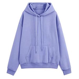 Nouveau style Logo personnalisé femmes décontracté solide longueur régulière hiver à manches longues polaire à capuche survêtement empilé pantalon - Product Image 3