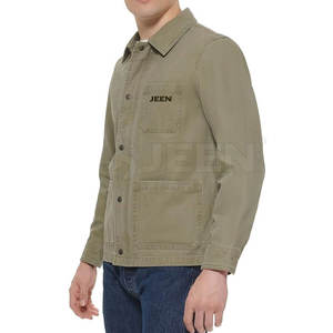 New Design Custom Cotton <b>Chore</b> <b>Jackets</b> <b>Men's</b> Lightweight Washed Cotton Worker <b>Chore</b> <b>Jacket</b> for <b>Men</b> - Product Image 2