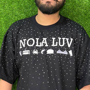 T-shirt en coton 100% pour homme, coupe ample, imprimé, manches courtes, logo personnalisé en strass, vêtements de yoga, fitness, streetwear - Product Image 4