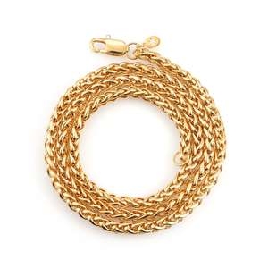 ลูกปัดทองคำ 14K ลายข้าวสาลีขนาด 5 มม. สไตล์คลาสสิกสำหรับของขวัญ งานเลี้ยง งานฉลองครบรอบ ประดับเพชรและไข่มุก ทำจากโลหะผสมทองแดงเป็นหลัก - Product Image 1