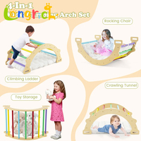 Structure d'escalade éducative en bois Montessori, triangle, arche, ensemble de jeu pour bébés et enfants, intérieur/extérieur, unisexe