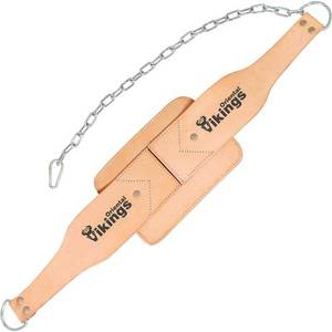 Cinturón de Cuero Vacuno Marrón Unisex, Resistente y Ligero, con Hebilla de Cadena, Protección Profesional Antideslizante para Entrenamiento de Fuerza - Product Image 2