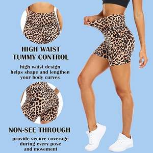 Short de motard taille haute personnalisé pour femmes 5 Short de contrôle du ventre sans couture à l'épreuve des squats et du levage des fesses Short de gymnastique et d'entraînement de yoga - Product Image 4