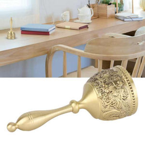 Cloche à main en laiton imprimée sur mesure modèle rond en métal Ghanti pour Pooja prière Diwali Mandir décoration articles religieux - Product Image 2