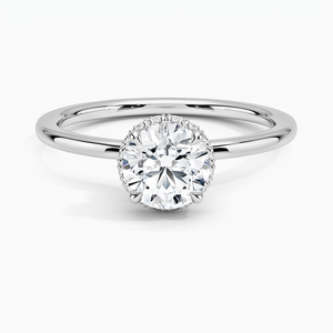 18พันทองสีขาวรอบตัดคู่ซ่อนรัศมีห้องปฏิบัติการปลูกแหวนเพชรได้รับการรับรองหมั้นเพชรผู้ผลิตขายส่งในประเทศอินเดีย - Product Image 1