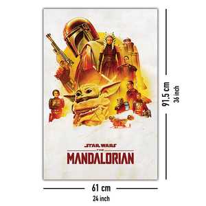 Póster Mandalorian con Técnicas de Impresión Digital, Estilo Colgante, Material de Poliéster, para Decoración de la Aventura de Grogu, para Hogar u Oficina - Product Image 1