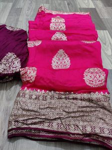 Haute qualité nouveauté Designer fantaisie tenue indienne pure soie russe Saree Blouse avec Zari tissage travail fournisseur indien - Product Image 2