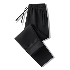 กางเกงวอร์มผ้าฝ้ายผสมโพลีเอสเตอร์ เอวกลาง บุขนอุ่น แห้งเร็ว ระบายอากาศดี เป็นมิตรกับสิ่งแวดล้อม มีเชือกผูกเอว สำหรับออกกำลังกาย ผู้ชาย - Product Image 4