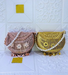 กระเป๋าคลัทช์ประดับมุกทำมือ ซับในผ้าซาติน ปิดแบบฝาปิด สายสะพายไหล่ ความจุ 1-1.9 ลิตร สำหรับสุภาพสตรี งานแต่งงาน งานกลางคืน - Product Image 1