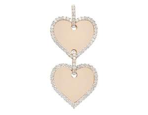 Nouveau pendentif coeur de créateur avec diamants ronds en moissanite blanche Bijoux en argent élégants Collier Cadeau - Product Image 1