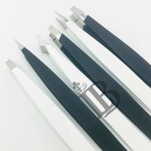 Pince à épiler durable pour sourcils, ciseaux à ongles à ressort à pointe dorée pour cils, ensemble de pinces à épiler avec logo personnalisé, emballage, prix de gros - Product Image 4