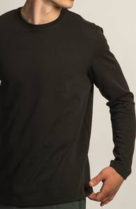 Wholesale 100% Cotton Men's Long Sleeve T-Shirt <b>Stand</b> Collar Casual Style Soft Breathable and Custom Made with Your Own Logo - Product Image 5