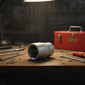 Hazet 1/2'' 6-Point Square <b>Socket</b> with Traction Profile and Knurling - Product Image 3